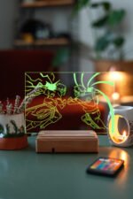 Naruto: Shippuden Uzumaki Sasuke 16 Renkli Kumandalı Anime Gece Lambası - Görsel 2