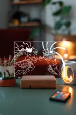 Naruto: Shippuden Uzumaki Sasuke 16 Renkli Kumandalı Anime Gece Lambası - Görsel 4
