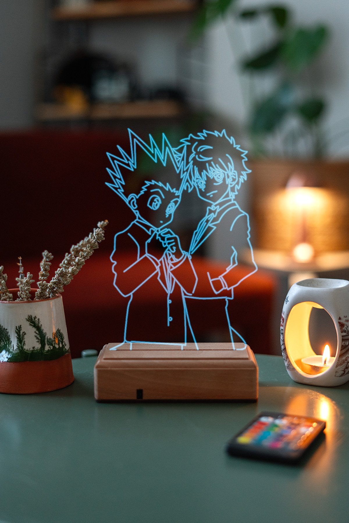 MDW-ANM-225 Killua Gon Hunter x Hunter 16 Renkli Kumandalı Anime Gece Lambası - Görsel 1