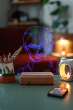 Tokyo Ghoul Ken Kaneki 16 Renkli Kumandalı Anime Gece Lambası - Görsel 2