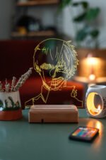 Tokyo Ghoul Ken Kaneki 16 Renkli Kumandalı Anime Gece Lambası - Görsel 5