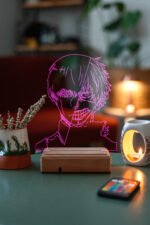 Tokyo Ghoul Ken Kaneki 16 Renkli Kumandalı Anime Gece Lambası - Görsel 7