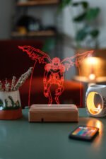 Death Note Ryuk 16 Renkli Kumandalı Anime Gece Lambası - Görsel 2