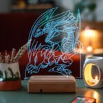 Blue Eyes White Dragon - Yu-Gi-Oh! Mavi Gözlü Beyaz Ejder 16 Renk Anime Gece Lambası