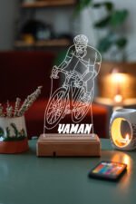 Kişiye Özel 3D Bisiklet Sporcu Led Masaüstü ve Gece Lambası - Görsel 7