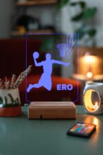 Kişiye Özel Basketbol Masaüstü 3D Led Lamba - Görsel 2