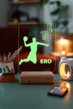 Kişiye Özel Basketbol Masaüstü 3D Led Lamba - Görsel 3