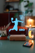 Kişiye Özel Basketbol Masaüstü 3D Led Lamba - Görsel 4