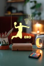 Kişiye Özel Basketbol Masaüstü 3D Led Lamba - Görsel 6