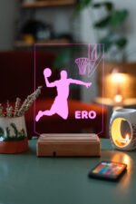Kişiye Özel Basketbol Masaüstü 3D Led Lamba - Görsel 7