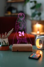 Kobe Bryant Black Mamba 16 Renk Gece Lambası - Görsel 7