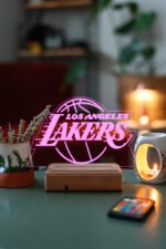 Los Angeles Lakers NBA 16 Renk Gece Lambası - Görsel 3