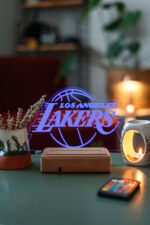 Los Angeles Lakers NBA 16 Renk Gece Lambası - Görsel 6