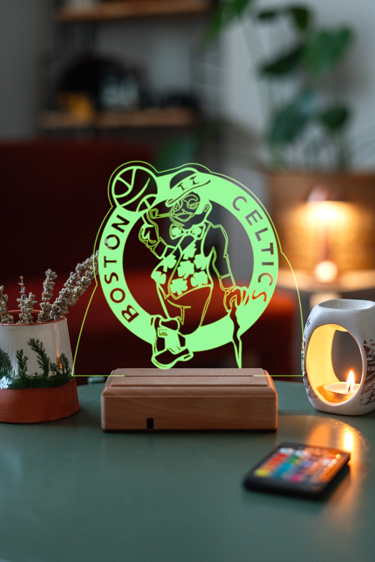 MDW-BT-1080 Boston Celtics NBA 16 Renk Gece Lambası - Görsel 1