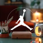 Michael Jordan Logo, Basketbol Hediyesi 16 Renkli Kumandalı Gece Lambası