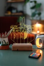 Modiwa Design Bts Bangtan Boys Bts Army V2 16 Renk Gece Lambası - Görsel 2