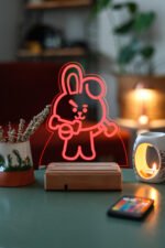 BT21 Cooky Bts Jeon Jungkook 16 Renk Kumandalı Gece Lambası - Görsel 6