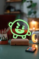 BT21 Shooky Bts Min Yoongi 16 Renk Kumandalı Gece Lambası - Görsel 5