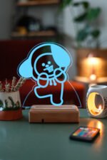 BT21 Chimmy Bts Jimin 16 Renk Kumandalı Gece Lambası - Görsel 2