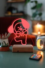BT21 Chimmy Bts Jimin 16 Renk Kumandalı Gece Lambası - Görsel 4