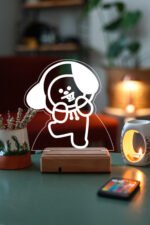 BT21 Chimmy Bts Jimin 16 Renk Kumandalı Gece Lambası - Görsel 6