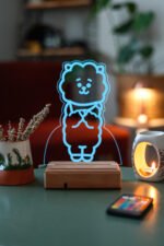 BT21 RJ Bts Kim Seokjin 16 Renk Kumandalı Gece Lambası - Görsel 4