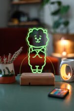 BT21 RJ Bts Kim Seokjin 16 Renk Kumandalı Gece Lambası - Görsel 5