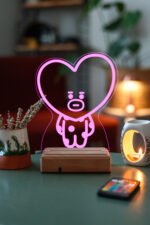 BT21 TATA Bts Taehyung 16 Renk Kumandalı Gece Lambası - Görsel 2