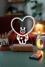 BT21 TATA Bts Taehyung 16 Renk Kumandalı Gece Lambası - Görsel 7