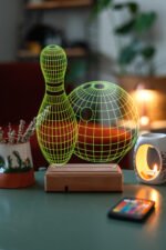BOWLING 3D 16 Renk Dekoratif Lamba - Görsel 3