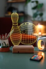 BOWLING 3D 16 Renk Dekoratif Lamba - Görsel 4