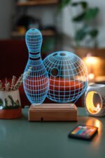 BOWLING 3D 16 Renk Dekoratif Lamba - Görsel 6