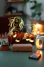 Çocuklara Özel Unicorn 16 Renk Gece Lambası - Görsel 3