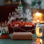 Kişiye Özel 3D Dekoratif Led İsimli Kale Lamba