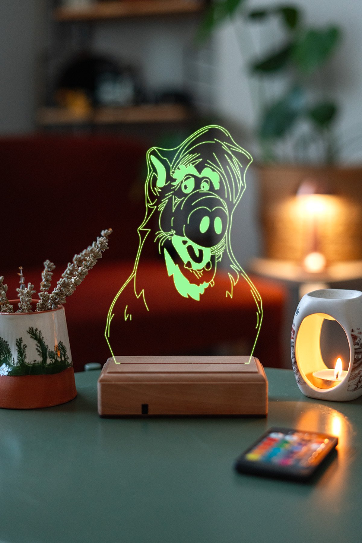 MDW-CO-1100 Çocuklara Özel Tasarım ALF 3D Dekoratif Led Lamba - Görsel 1
