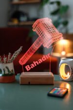 Kişiye Özel 3D Çekiç Masaüstü Dekoratif Led Lamba - Görsel 2