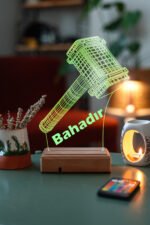 Kişiye Özel 3D Çekiç Masaüstü Dekoratif Led Lamba - Görsel 6