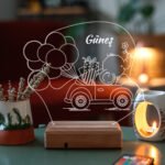 Çocuklara Özel Hediye 3D Fil ve Balonlar Dekoratif Led Lamba