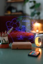 Çocuklara Özel Hediye 3D Fil ve Balonlar Dekoratif Led Lamba - Görsel 2