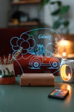 Çocuklara Özel Hediye 3D Fil ve Balonlar Dekoratif Led Lamba - Görsel 4