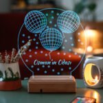 Çocuklara Özel Hediye 3 Balon Masaüstü 3D Dekoratif Led Lamba