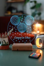Çocuklara Özel Hediye 3 Balon Masaüstü 3D Dekoratif Led Lamba