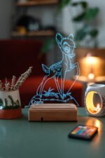 Bambi Walt Disney Çocuklara Hediye 16 Renk Gece Lambası - Görsel 4