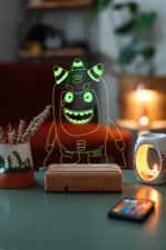 Çocuklar için Hediye Oddbods 16 Renk Gece Lambası - Görsel 5