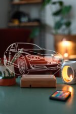 Kişiye Özel Plakalı Araba 3D Led Lamba