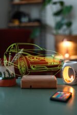 Kişiye Özel Plakalı Araba 3D Led Lamba - Görsel 3