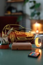 Kişiye Özel Plakalı Araba 3D Led Lamba - Görsel 5