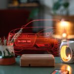 Kişiye Özel 3D Led Aydınlatmalı Araba Masaüstü Led Lamba