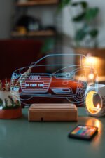 Kişiye Özel 3D Led Aydınlatmalı Araba Masaüstü Led Lamba - Görsel 2