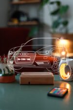 Kişiye Özel 3D Led Aydınlatmalı Araba Masaüstü Led Lamba - Görsel 6